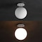 Jonathan Y Marcel Bistro 7.75" 1-Light Bohemian Farmhouse Iron/Frosted Glass LED Semi Flush Mount, Chrome/White JYL7499D - alternate 8