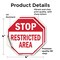 Signmission Stop Restricted Area, 4 inch X 4 inch, Vinyl Decal, 2PK OC-D-2PACK-4-177 - alternate 4