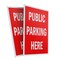 Signmission Public Parking Here, Plastic Signs Only 24 Inch x 36 Inch, Corrugated Plastic, 2PK CSB-2436-2PACK-Public Parking Here - alternate 1