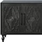 Homeroots 68" Black Distressed Carved Floral Sideboard with Four Doors 568413 - alternate 6