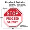 Signmission Stop Proceed Slowly, 10 inch X 10 inch, Aluminum Metal Signs, 2PK OC-A-2PACK-10-272 - alternate 5