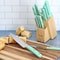 Martha Stewart Everyday 12 Piece Stainless Steel Cutlery and Wood Block Set in Mint 131723.12 - alternate 5