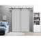 Sartodoors Barn Bypass Doors 36x84 6.6ft Hardware Grey Solid Core Modern Interior QUADRO4111BBB-GRE-3684 - alternate 1