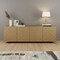Homeroots 94in Gold Wood Carved Geometric Sideboard With Four Doors 719399 - alternate 4
