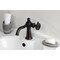 Kingston Brass One-Handle Single-Hole Bathroom Faucet with Knurled Handle and Push Pop-Up Drain, Oil Rubbed Bronze KS3545RKZ - alternate 4