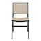Homeroots Natural and Black Solid Wood Partially Open Back Dining Side Chair 653935 - alternate 1