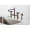 Kingston Brass Bridge Kitchen Faucet with Brass Sprayer, Polished Nickel KS7276PKXBS - alternate 6