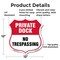 Signmission Private Dock Shield Sign No Trespassing, 12 Inch X 12 Inch, Aluminum Metal Sign SHI-A-12-434 - alternate 5