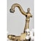 Kingston Brass Two-Handle Wall Mount Bridge Kitchen Faucet with Brass Sprayer, Antique Brass KS2443PXBS - alternate 3