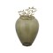 Homeroots 14" Dark Green And Gold Glass And Metal Round Ginger Jar 574249 - alternate 6