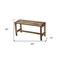 Homeroots 34" Natural Teak Rectangular Shower Bench With Shelf 376746 - alternate 6