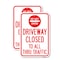 Signmission Driveway Closed to All Thru Traffic with Do Not Enter S, 18'' X 24'', Heavy Gauge Aluminum, 2PK A-1824-2PACK-24132 - alternate 1