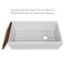 Whitehaus Collection 33 in Reversible Single Bowl Workstation Fireclay Sink Set /w Smooth Front Apron WHLW3319 - alternate 4