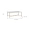 Homeroots 48" White And Gold Steel Coffee Table 521624 - alternate 6