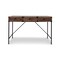 Homeroots 47" Brown Wood Wall Mounted H-Shape Writing Desk With Three Drawers 565430 - alternate 1