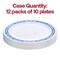 Smarty Had A Party 10.25" White with Blue and Silver Royal Rim Plastic Dinner Plates (120 Plates), 120PK 970BLS-CASE - alternate 7