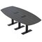 Skutchi Designs Arc Boat Conference Table With Power, 48 in W, 96 in L HAR-ABOT-48X96-T.BK-WA7949-EBLK - alternate 1