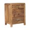 Homeroots 24" Beige Solid Wood Three Drawer Nightstand 651499 - alternate 12