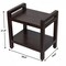 Homeroots Rectangular Teak Shower Bench With Handles In Brown Finish 376663 - alternate 6