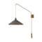 Troy Lighting Conor 1 Light Wall Sconce, Patina Brass And Graphite, 17.5 In x 35.5 In B2936-PBR/GRA - alternate 1
