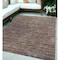 Homeroots 6' X 9' Brown and Ivory Striped Stain Resistant Indoor Outdoor Area Rug 531659 - alternate 1