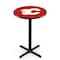 Holland Bar Stool Co 36" Blk Wrinkle Calgary Flames Pub Table, 36" dia. Top L211B3636CalFla - alternate 1