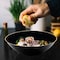 Smarty Had A Party 16 oz. Black with Gold Rim Organic Round Disposable Plastic Soup Bowls (120 Bowls), 120PK 9316-BG-CASE - alternate 9