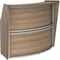 Linea Italia Curved Reception Desk with Counter, 72 inW x 32 inD x 46 inH, Gray/N. Walnut ZUI290 - alternate 1