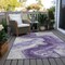 Homeroots 8' X 10' Purple And Silver Abstract Washable Indoor Outdoor Area Rug 618343 - alternate 8