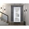 Vdomdoors Front Exterior Prehung FiberGlass Door Frosted Glass / Manux 8552 White Silk / Transom Window / Off MANUX8552EXD-WS-W36 x H80+14-LH - alternate 4