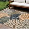 Homeroots 12' X 15' Blue Green And Orange Floral Indoor Outdoor Area Rug 548123 - alternate 9