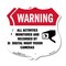 Signmission Video Surveillance Shield Label Set Warn, 12 inch X 12 inch, Aluminum Metal Sign, 2PK SHI-A-2PACK-12-467 - alternate 1