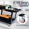 Powertec Utility Service Cart, 2 Shelf 550 lb Heavy Duty Rolling Cart with Dual Locking 5" Casters 72414 - alternate 4
