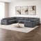 Homeroots Battleship Gray Leather Power Reclining U Shaped Eight Piece Corner Sectional 643956 - alternate 6
