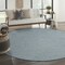 Homeroots 8' Aqua And Ivory Round Geometric Indoor Outdoor Area Rug 552320 - alternate 8