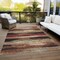Homeroots 8' X 10' Brown Beige And Burgundy Abstract Washable Indoor Outdoor Area Rug 612530 - alternate 4