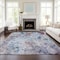 Homeroots 5' X 8' Navy Blue And Sky Blue Floral Washable Indoor Outdoor Area Rug 583101 - alternate 7