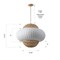 Vidalite Hikari 4-Light Pendant with Woven Bamboo & White Fabric Shade, Adjustable Hanging Height CE1009196 - alternate 6