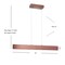 Jonathan Y Draper 32" Dimmable Adjustable Integrated LED Metal Linear Pendant, Anodized Bronze JYL7018B - alternate 11