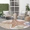 Homeroots 5' Ivory Yellow Orange And Green Round Starfish Indoor Outdoor Area Rug 546878 - alternate 6