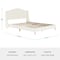 Martha Stewart Amelia Queen Upholstered Platform Bed with Curved Headboard and Cushioned Siderails TW-3WDB02B-Q-OWH-MS - alternate 6
