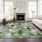Homeroots 10' X 14' Green And Fern Green Geometric Washable Indoor Outdoor Area Rug 583015 - alternate 6
