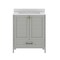 Flash Furniture Haven 30in. Vanity w/Sink, Storage Cabinet w/Gold Hardware, Bottom Drawer, Marble Countertop, Gry FS-BN-4-30-KD-GY-HDGLD-GG - alternate 5