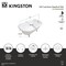 Kingston Brass 54" Cast Iron Classic Flat-Rim Roll Top Clawfoot Tub, 7" Faucet Drillings, White/Matte Black VCT7D543019W0 - alternate 2