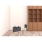 Homeroots 39in Black And Dark Fabric and Steel Accent Chest With Two Shelves And Five Drawers 470353 - alternate 2