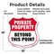 Signmission Private Property Shield Sign Private Pro, 18 Inch X 18 Inch, Plastic Sign SHI-P-18-444 - alternate 4