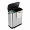 Happimess Beni Kitchen Trash/Recycling 16-Gallon Double-Bucket Step Trash Can w/ Odor Filter, Platinum Silver HPM1014A - alternate 8