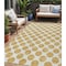 Homeroots 5' X 8' Gold And Ivory Polka Dot Washable Indoor Outdoor Area Rug 614894 - alternate 1