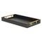 Homeroots 16" Black Wood Faux Shagreen Serving Tray With Handles 571238 - alternate 6