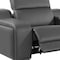 Homeroots 169" Dark Gray Italian Leather Reclining USB Sofa 632878 - alternate 6